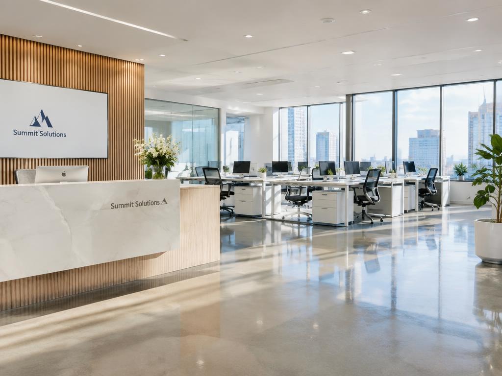 Immaculately clean office reception